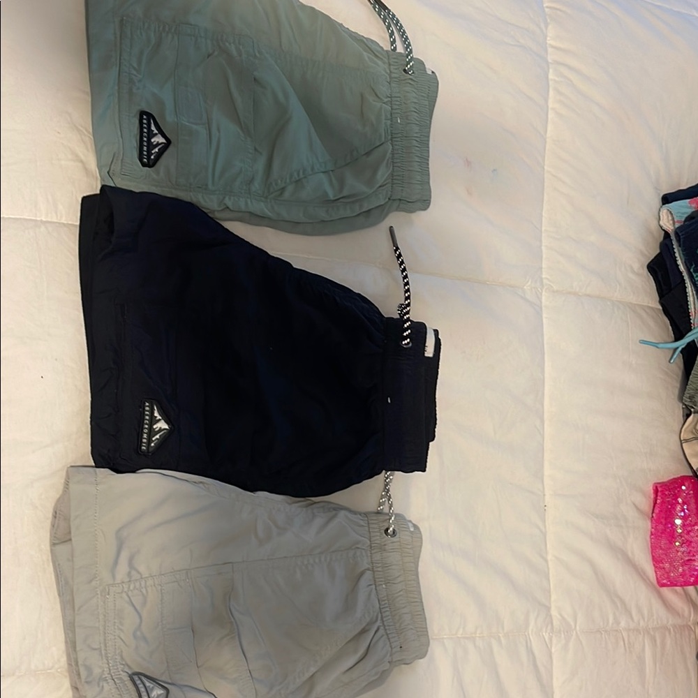 Abercrombie Kids  Shorts Trio in Black, Gray, and Green